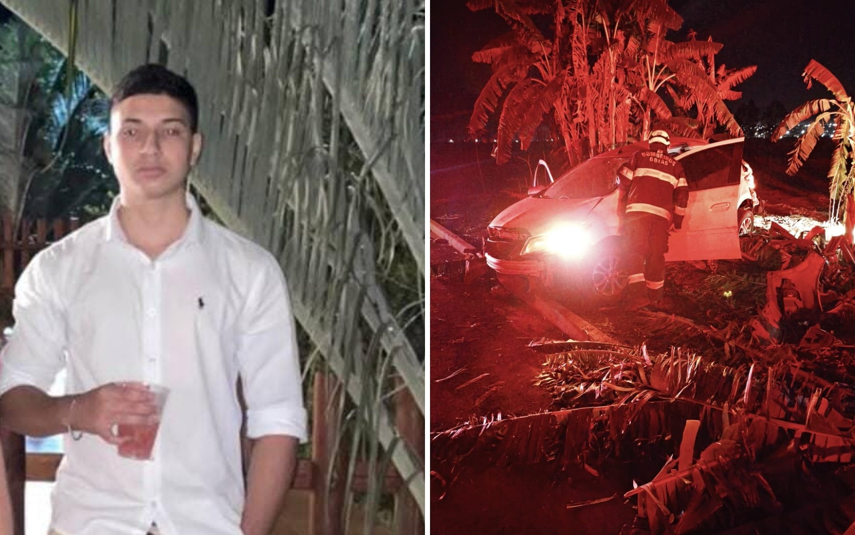 Dois jovens morrem em acidente enquanto voltavam de luau na GO-206 