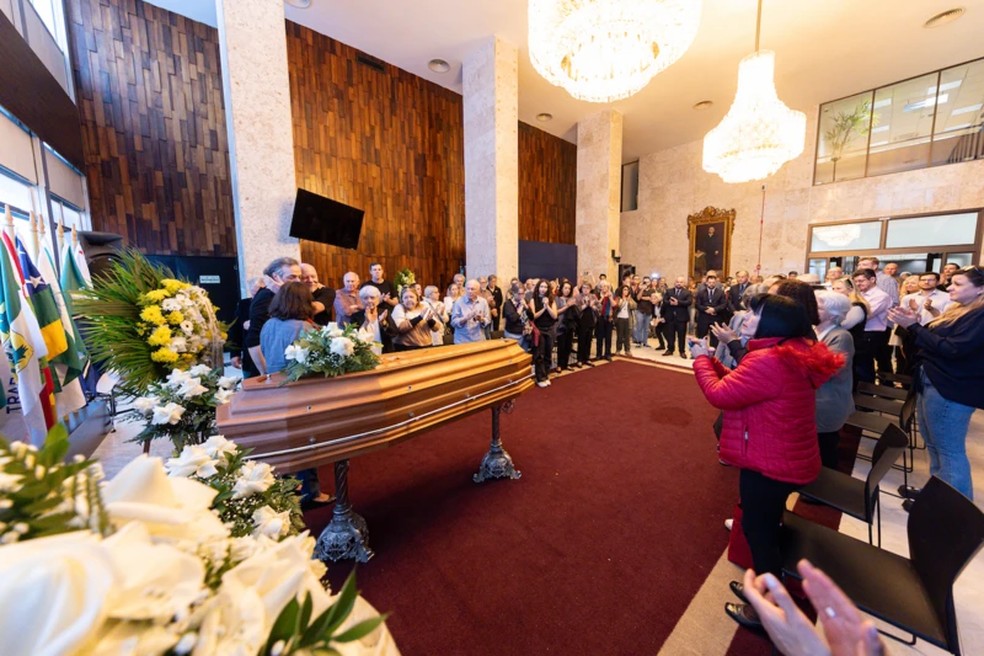 Verissimo foi velado no Salão Julio de Castilhos da Assembleia Legislativa do Rio Grande do Sul — Foto: Marcos Oliveira/ ALRS/ Divulgação