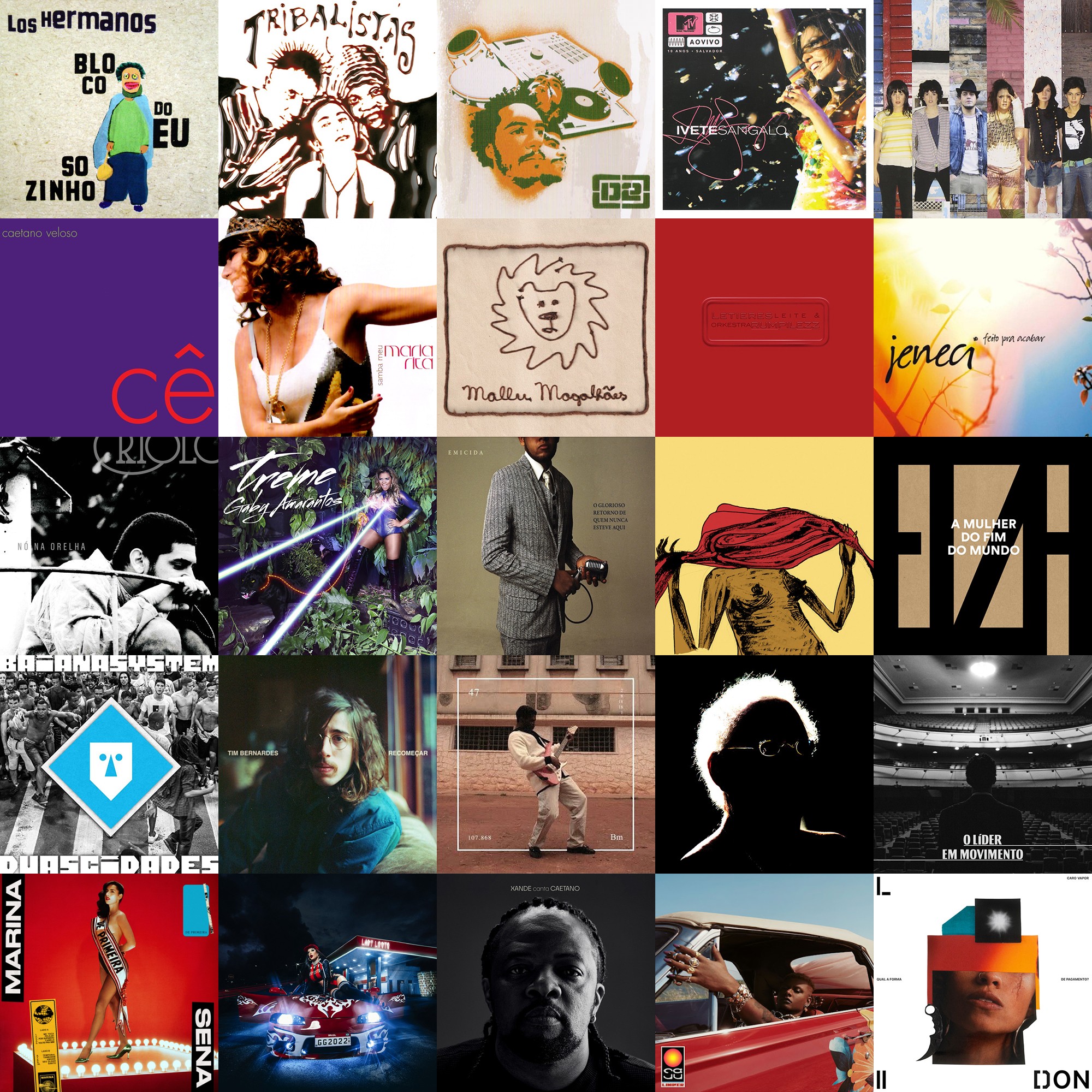 Relembre 25 álbuns que definiram ou renovaram a música popular brasileira nos primeiros 25 anos do século XXI