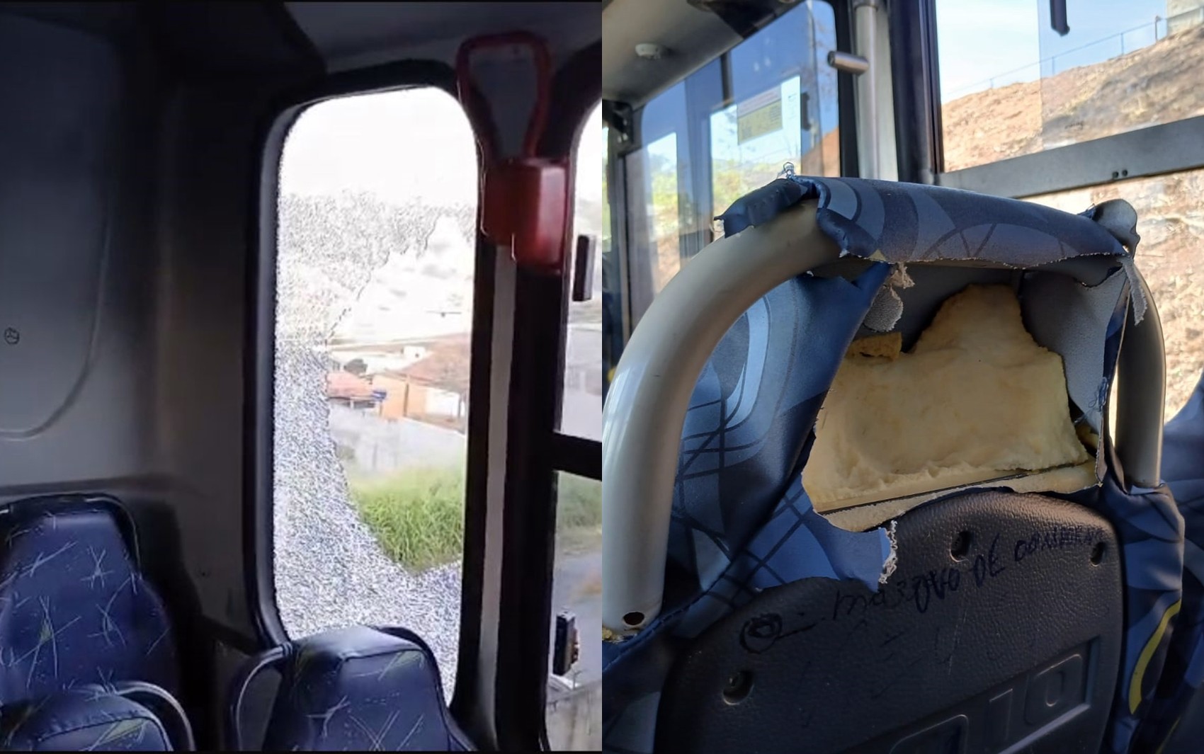 Vandalismo danifica 80% da frota de ônibus em Varginha e prejudica transporte público