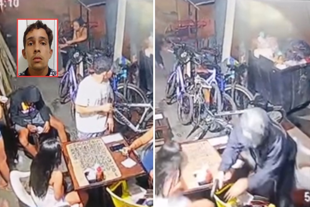 Vídeo mostra passageiro de moto executando jovem a tiros em bar no litoral de SP