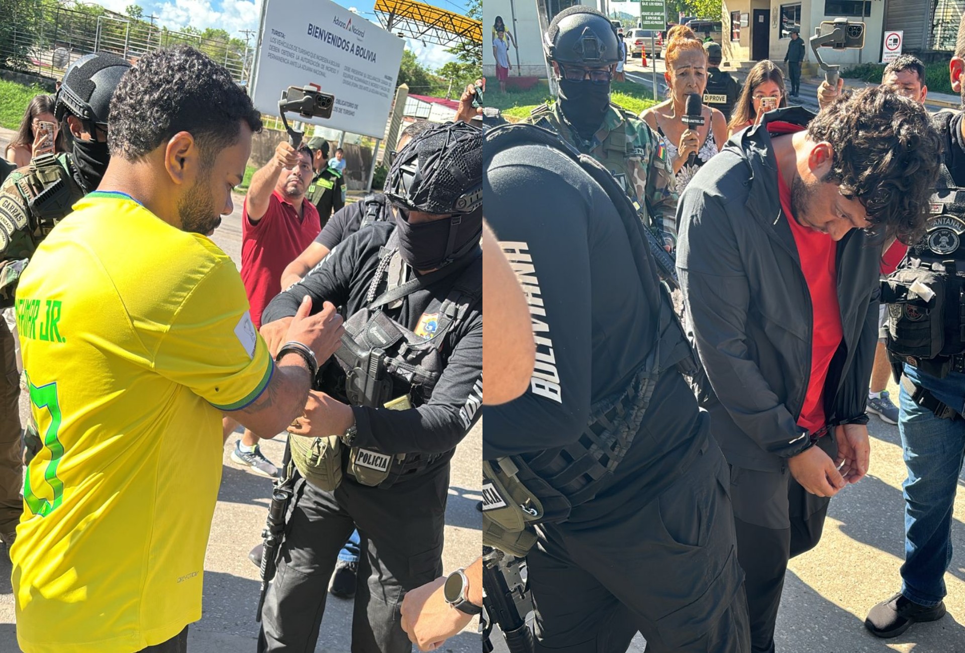 Brasileiros expulsos da Bolívia após flagrante com fuzis AK-47 são levados para presídio em Corumbá