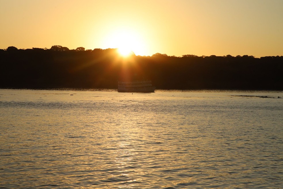 Pôr do sol no Rio Madeira em Porto Velho  — Foto: Saul Ribeiro/Prefeitura de Porto Velho 