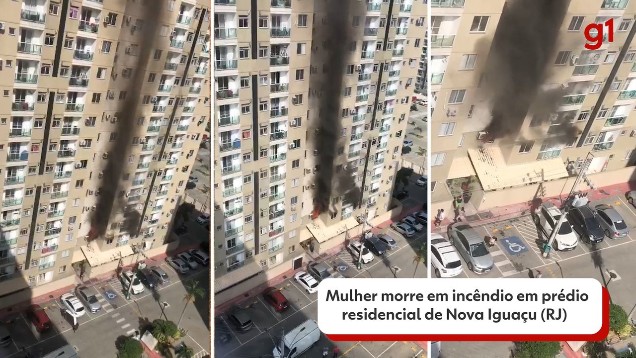 Mulher morre em incêndio em prédio residencial de Nova Iguaçu