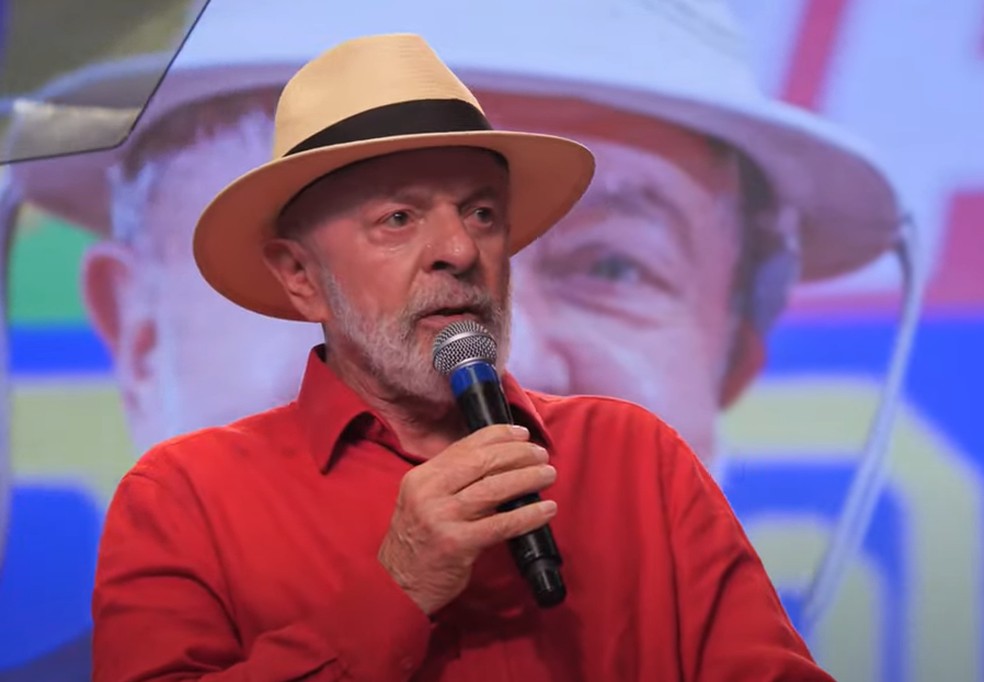 Presidente Lula em evento do PT, em São Paulo — Foto: Reprodução