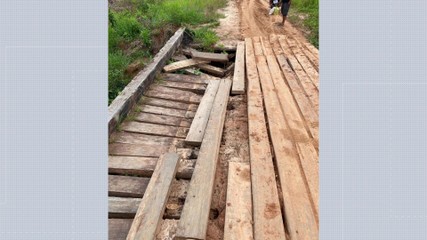 Ponte de acesso do ramal Sete, em Cruzeiro do Sul, prejudica alunos e moradores da região