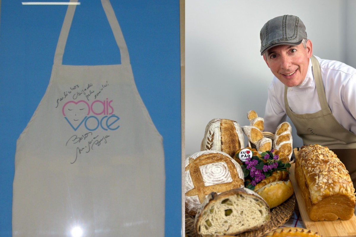 Chef que coleciona mais de 400 aventais relembra trajetória como padeiro após receber 'bênção' de Ana Maria Braga