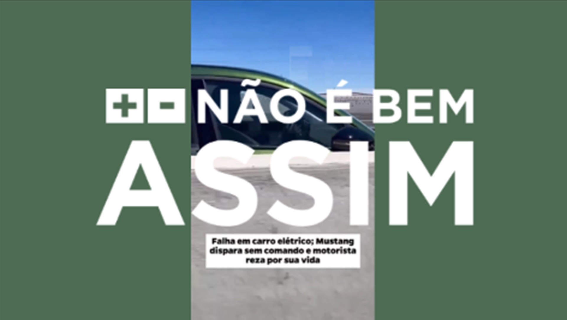 #NÃO É BEM ASSIM: Acidente com Mustang elétrico gerou boato de falha em 'piloto automático', mas polícia diz que carro estava no modo manual