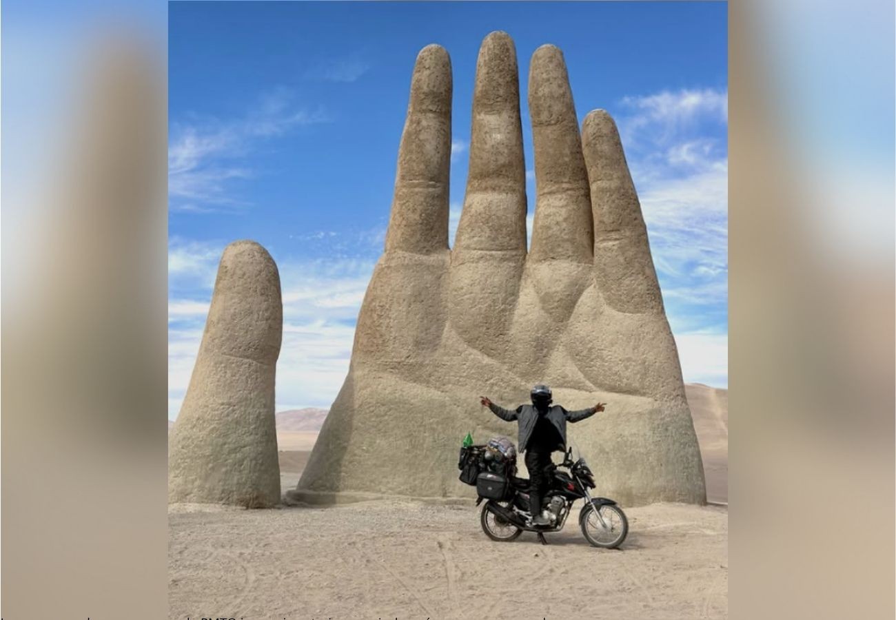 Tocantinense viaja de moto até o Chile e se diverte ao conhecer a neve: 'Desafiador e especial'
