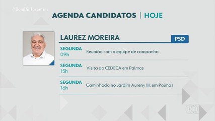 Confira a agenda dos candidatos ao governo do Tocantins