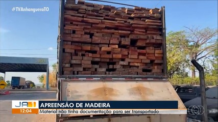 PRF apreende carga de madeira nativa transportada de forma irregular na BR-153