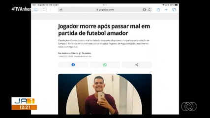 Atleta morre após passar mal em partida de futebol amador no Tocantins