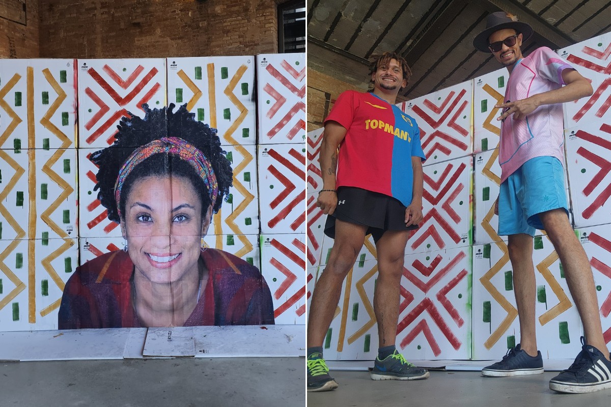Artistas homenageiam Marielle Franco com mural antirracista em Barcelona: 'Voz de resistência'