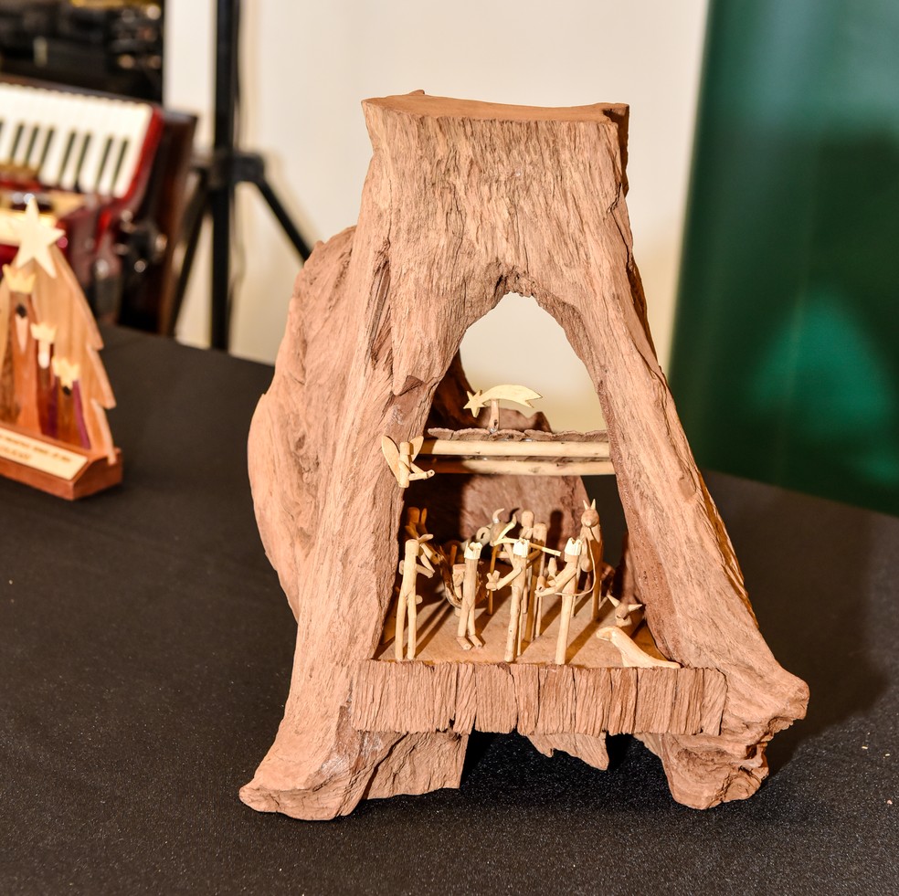 Morador de Cândido Mota ficou em terceiro lugar no concurso de presépios — Foto: Senar/Divulgação