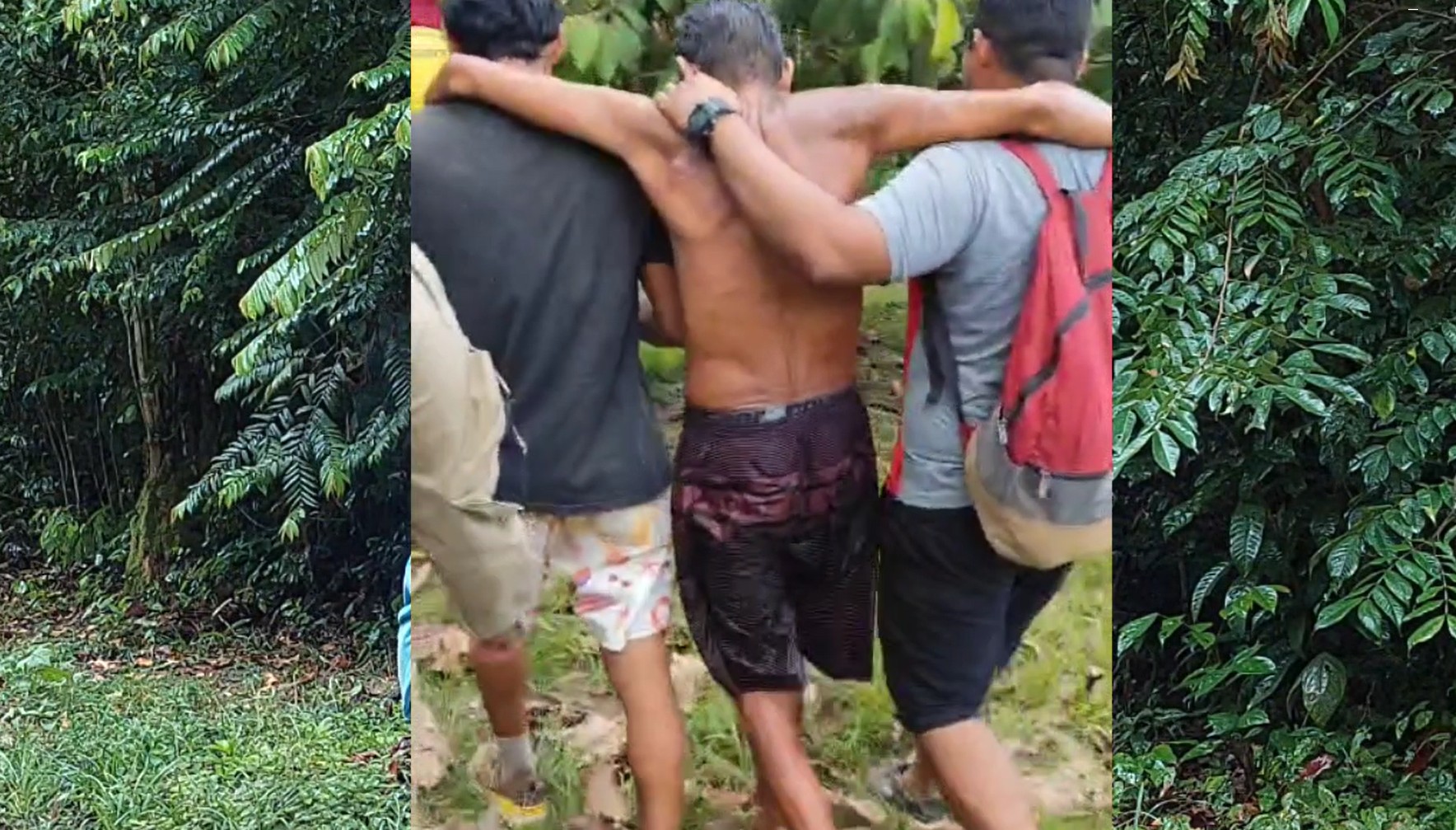 Agricultor é encontrado após passar três dias perdido na floresta no interior do Amazonas
