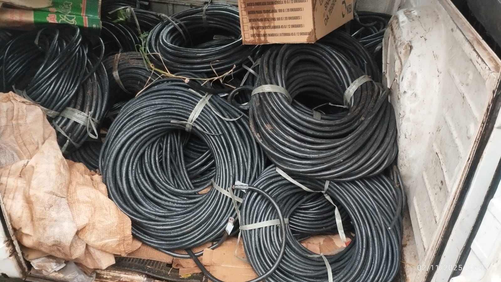 Suspeito de furtar 1 tonelada de fios de cobre é preso após perseguição em Americana