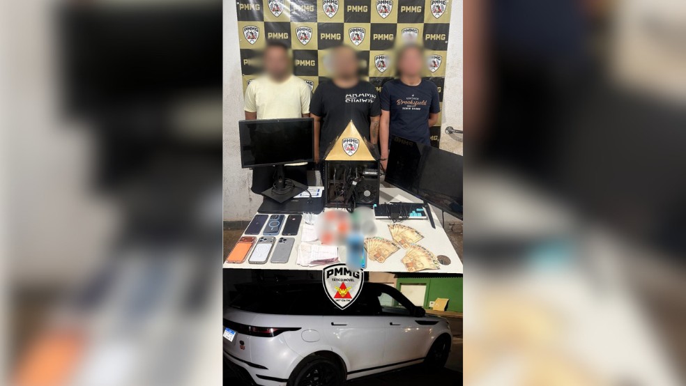 Grupo realizava golpes finaceiros — Foto: Polícia Militar/Divulgação