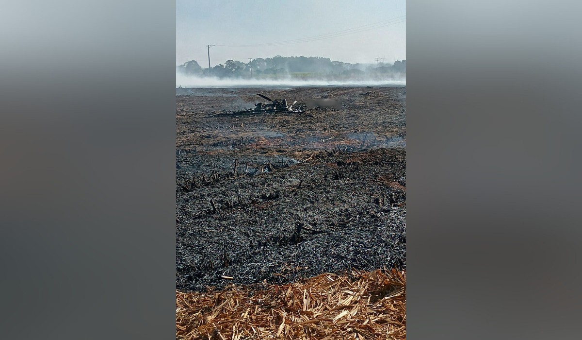 Duas pessoas morrem após aeronave ultraleve cair na zona rural entre Bariri e Bocaina