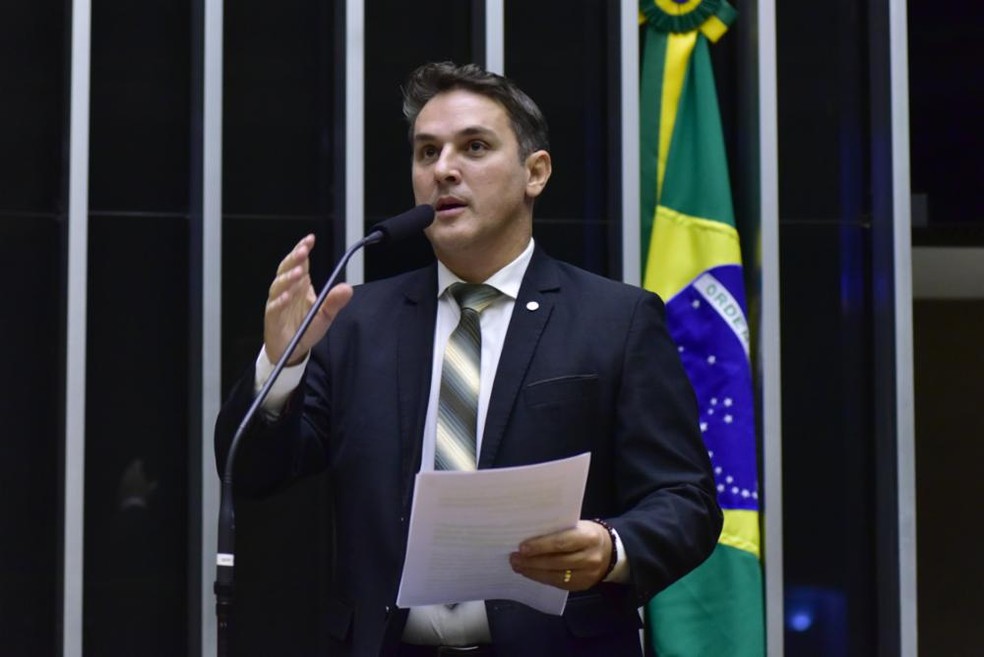 Deputado Tenente-Coronel Zucco (PL-RS) no plenário da Câmara dos Deputados. — Foto: Zeca Ribeiro/Câmara dos Deputados