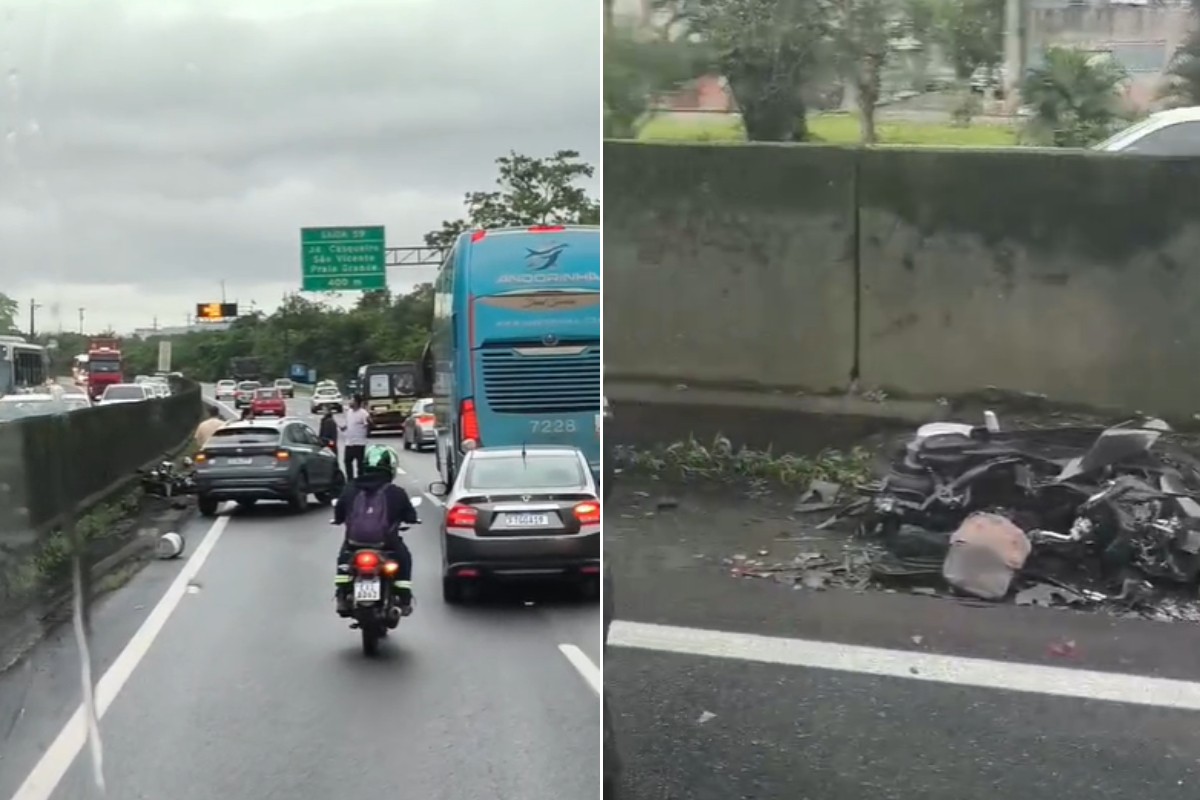 Motociclista morre atropelado por carreta na Anchieta; motorista fugiu