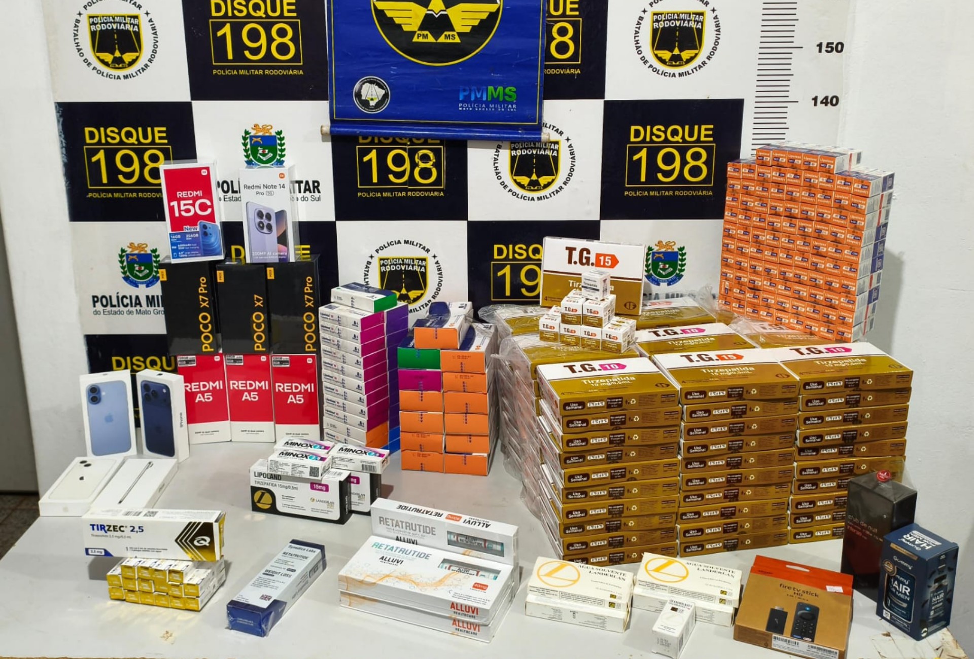 Operação flagra emagrecedores avaliados em R$ 149 mil contrabandeados na fronteira