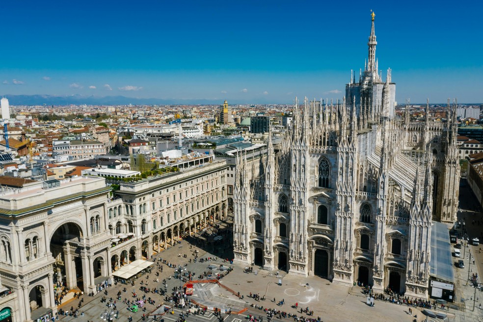 Vista da Catedral de Milão, na Itália — Foto: Mikhail Nilov/Pexels