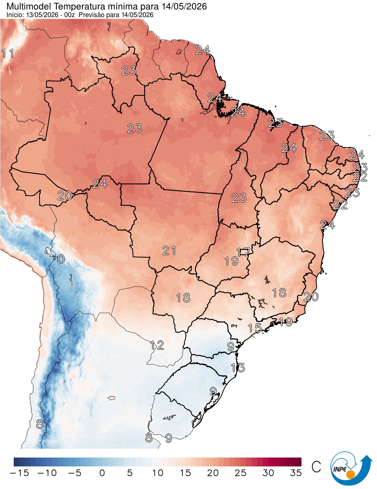 Novas frentes frias trazem chuva de volta ao Centro-Sul; temperaturas caem no Sudeste e frio intenso retorna ao Sul