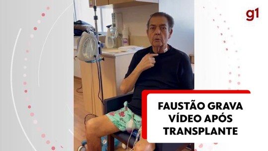 Torcedor fanático do Santos, Faustão recebe coração de são-paulino, revela primo de doador - Programa: G1 SP 