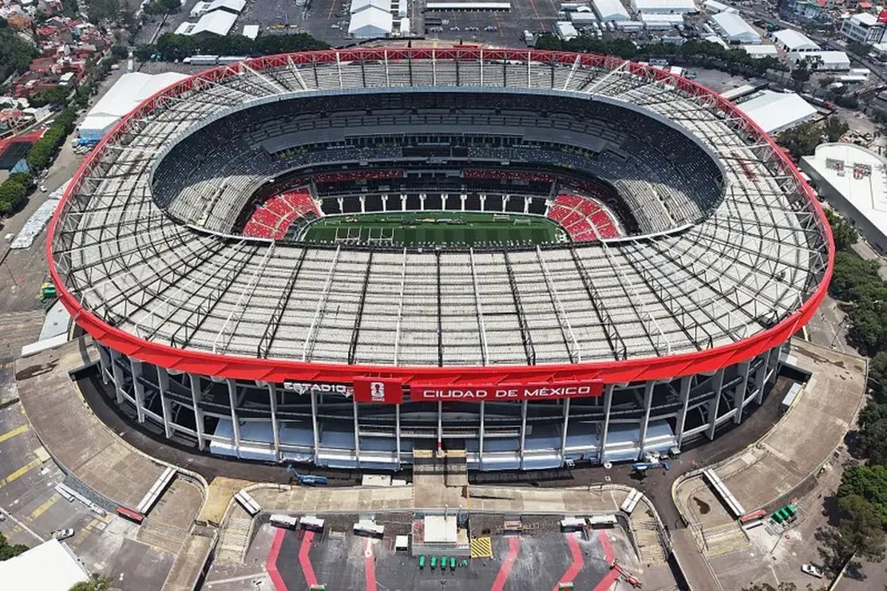 México e África do Sul abrem a Copa do Mundo 2026 no Estádio Azteca, na Cidade do México, no dia 11 de junho — Foto: AFP via Getty Images/BBC