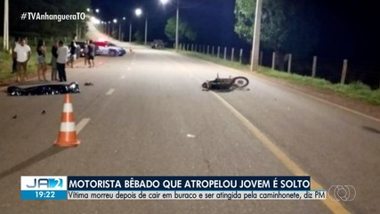 Motorista bêbado que atropelou jovem é solto