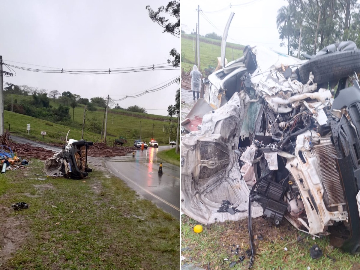 Motorista de caminhonete morre após grave acidente no interior de SP