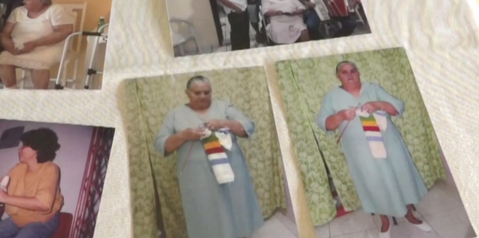 Beatriz Ferreira costura peças há muitos anos e já perdeu as contas de quantas pessoas já ajudou — Foto: Anselmo Ferreira/Reprodução