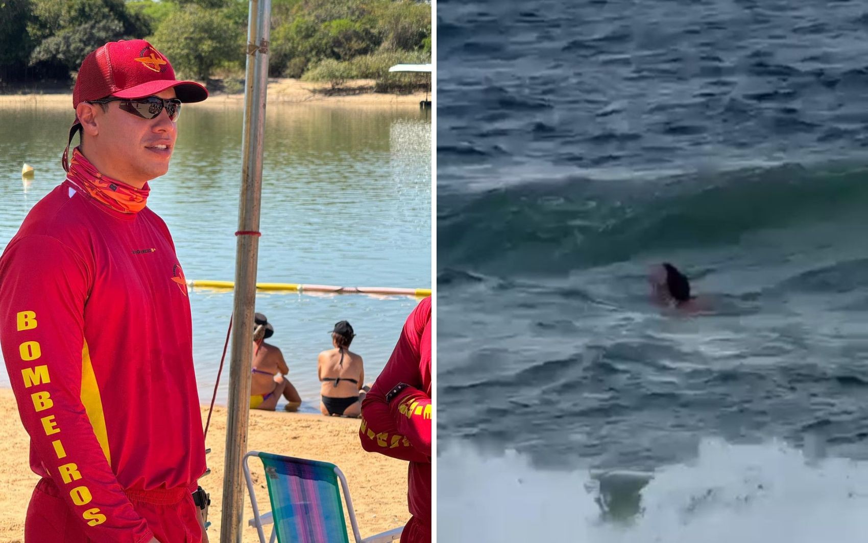 Bombeiro goiano salva mulher de afogamento na praia de Copacabana