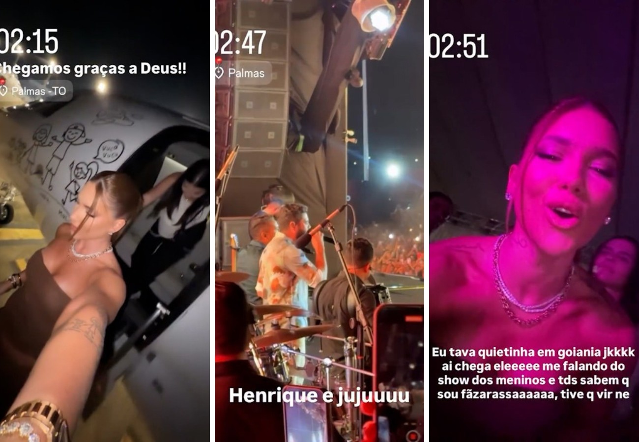 Virginia Fonseca viaja de jatinho com amigos para curtir show da dupla Henrique & Juliano em Palmas 