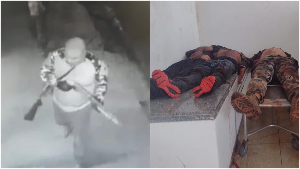 Quadrilha tentou assaltar uma agência bancária em Sítio Morto e ao menos quatro foram mortos, segundo a polícia — Foto: Divulgação/Polícia Civil