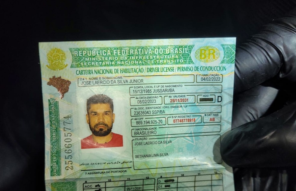 As investigações apontaram que ele tentou se instalar na Bahia com outra identidade. — Foto: Divulgação/SSP-BA
