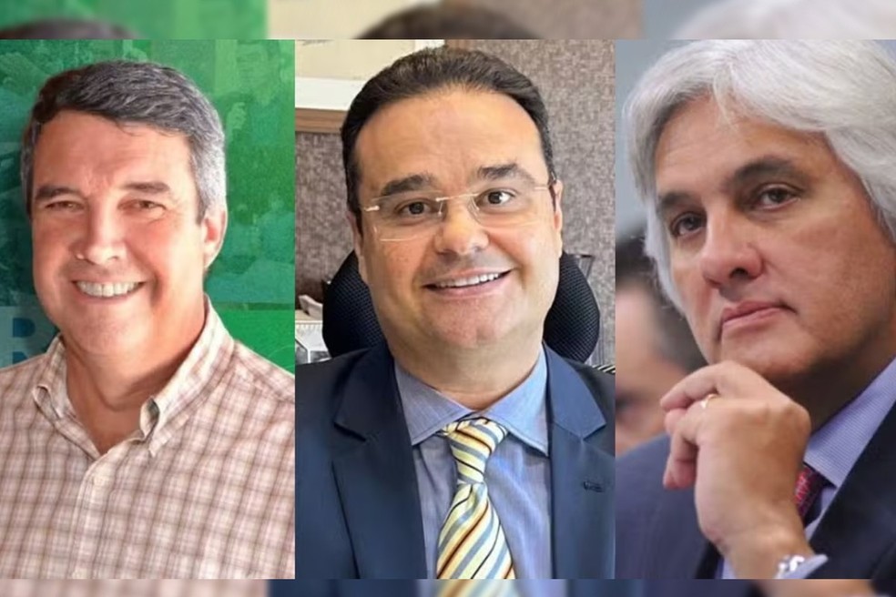 Candidatos ao governo mais bem colocados em pesquisa Quaest ao Governo de MS. — Foto: reprodução