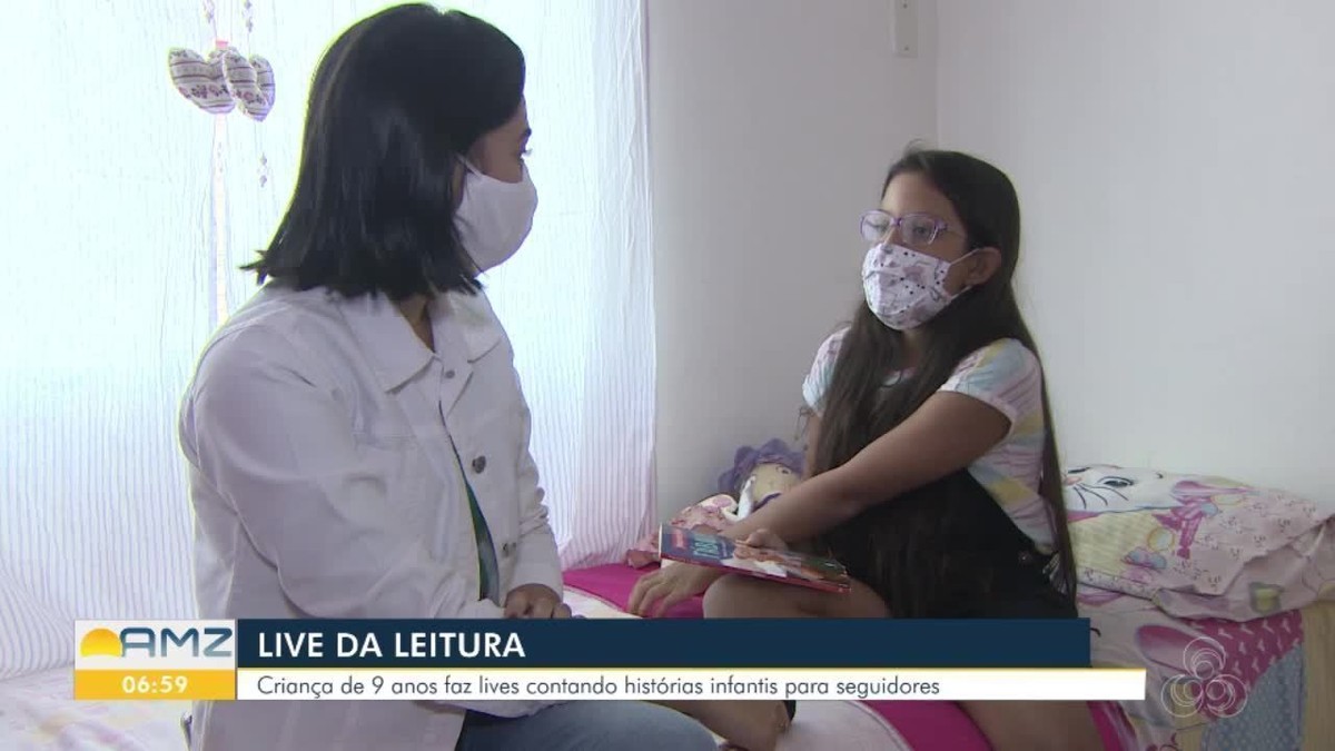 Menina de 9 anos decide fazer lives para contar histórias infantis durante a pandemia, em RO | Rondônia