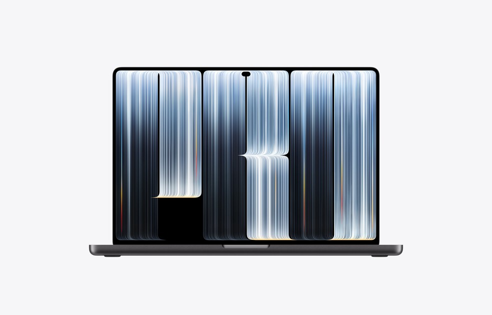 Novo MacBook Pro com tela sensível ao toque. — Foto: Reprodução/Apple
