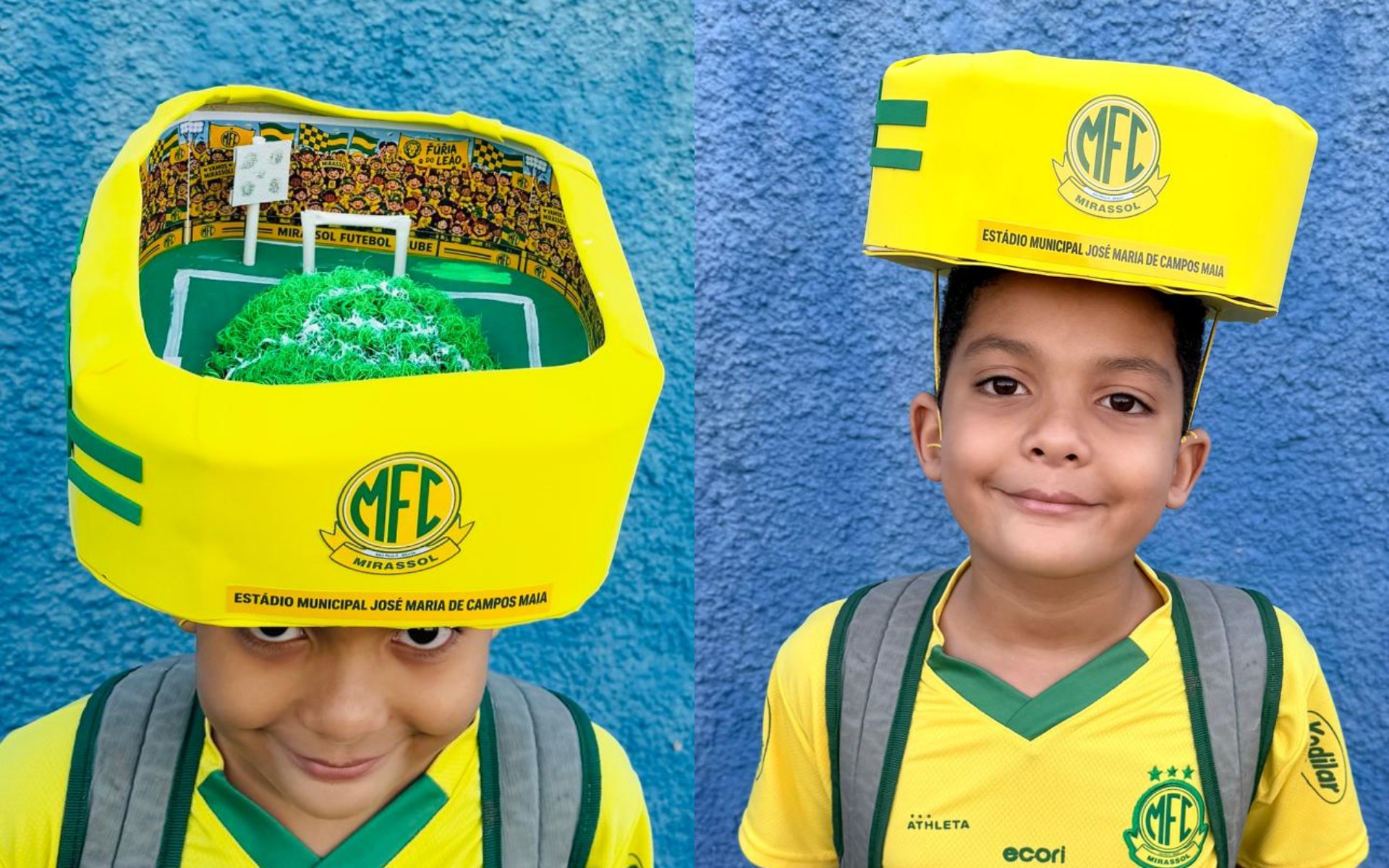 Menino viraliza com cabelo maluco inspirado no estádio do Mirassol Futebol Clube