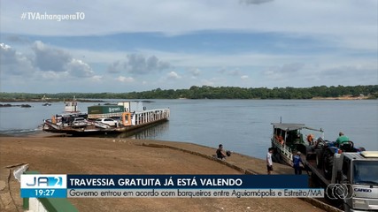 Começa a valer a travessia gratuita entre Aguiarnópolis e Estreito (MA); saiba mais