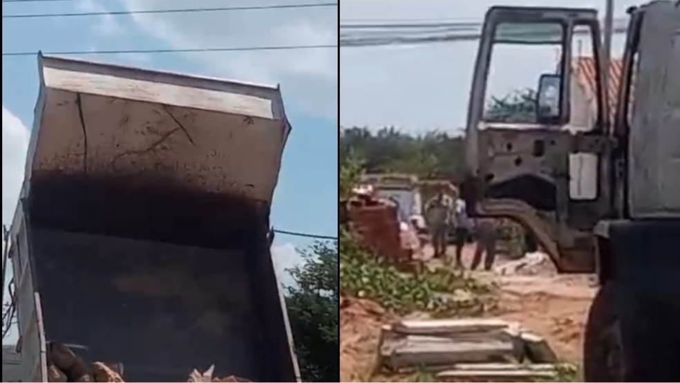 Jovem morre ao abrir porta de caminhão que encostou em fio elétrico, no Ceará. — Foto: Reprodução