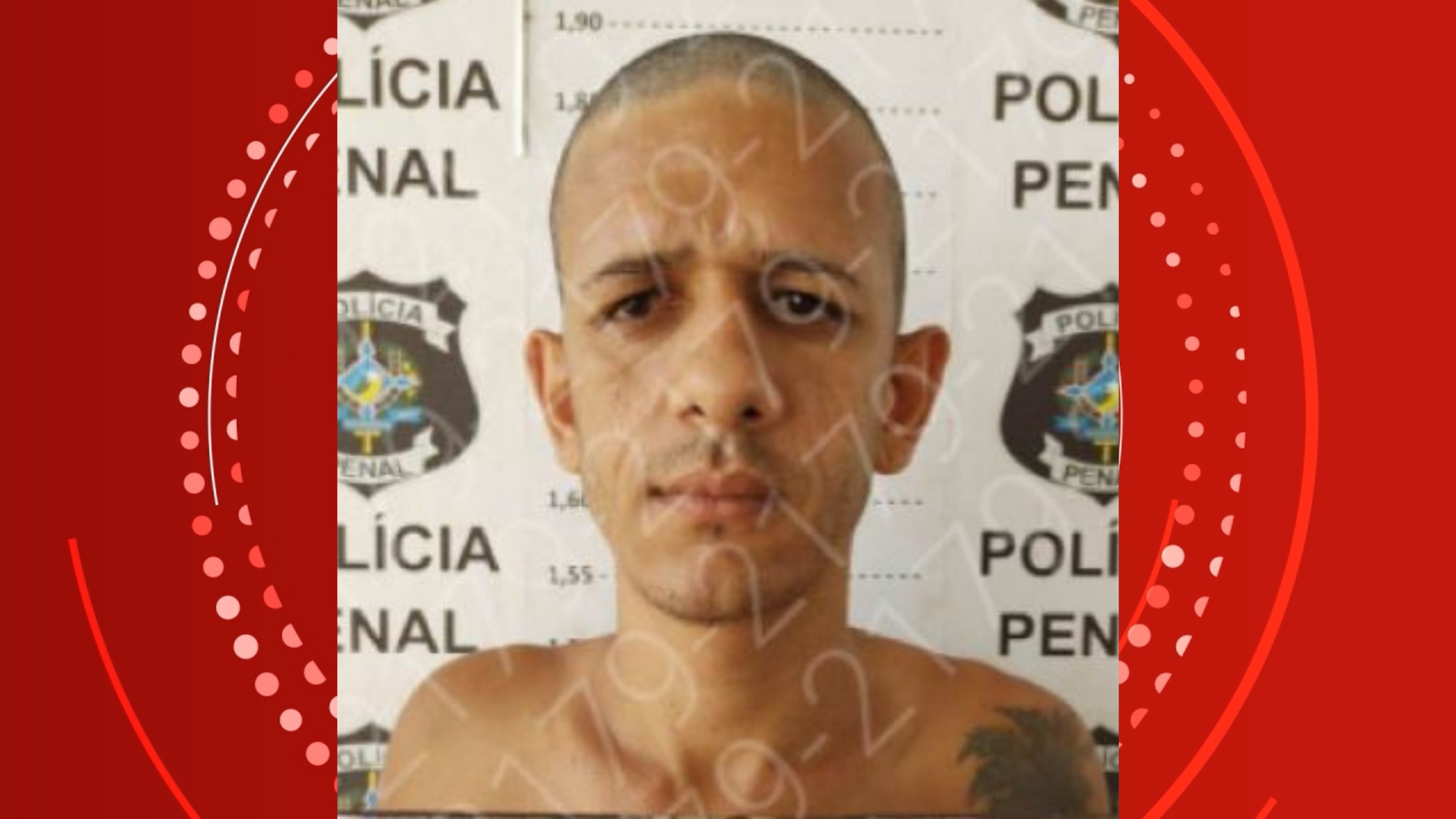 Detento foragido de penitenciária em RO tem penas que somam 200 anos de prisão e já fugiu sete vezes da prisão