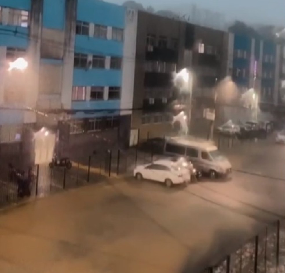 Alagamento no Parque São Braz, no bairro da Federação — Foto: Reprodução/Redes Sociais