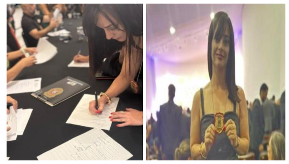 Layla tomou posse em dezembro de 2025, durante solenidade no Palácio dos Bandeirantes. — Foto: Montagem/g1/Reprodução