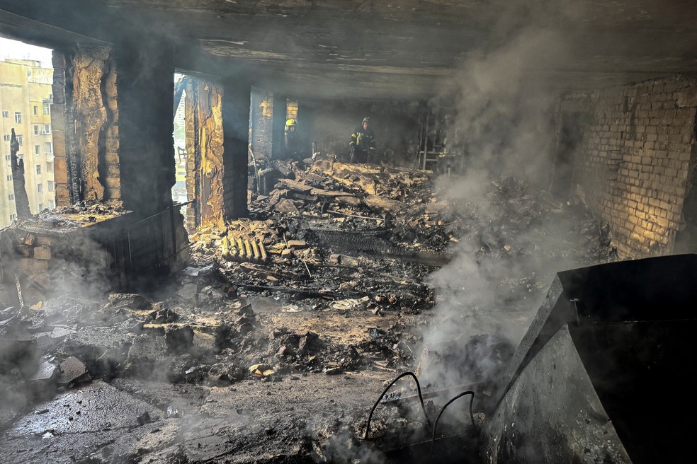 Ataque russo à cidade ucraniana é o segundo em menos de dois dias — Foto: Reuters