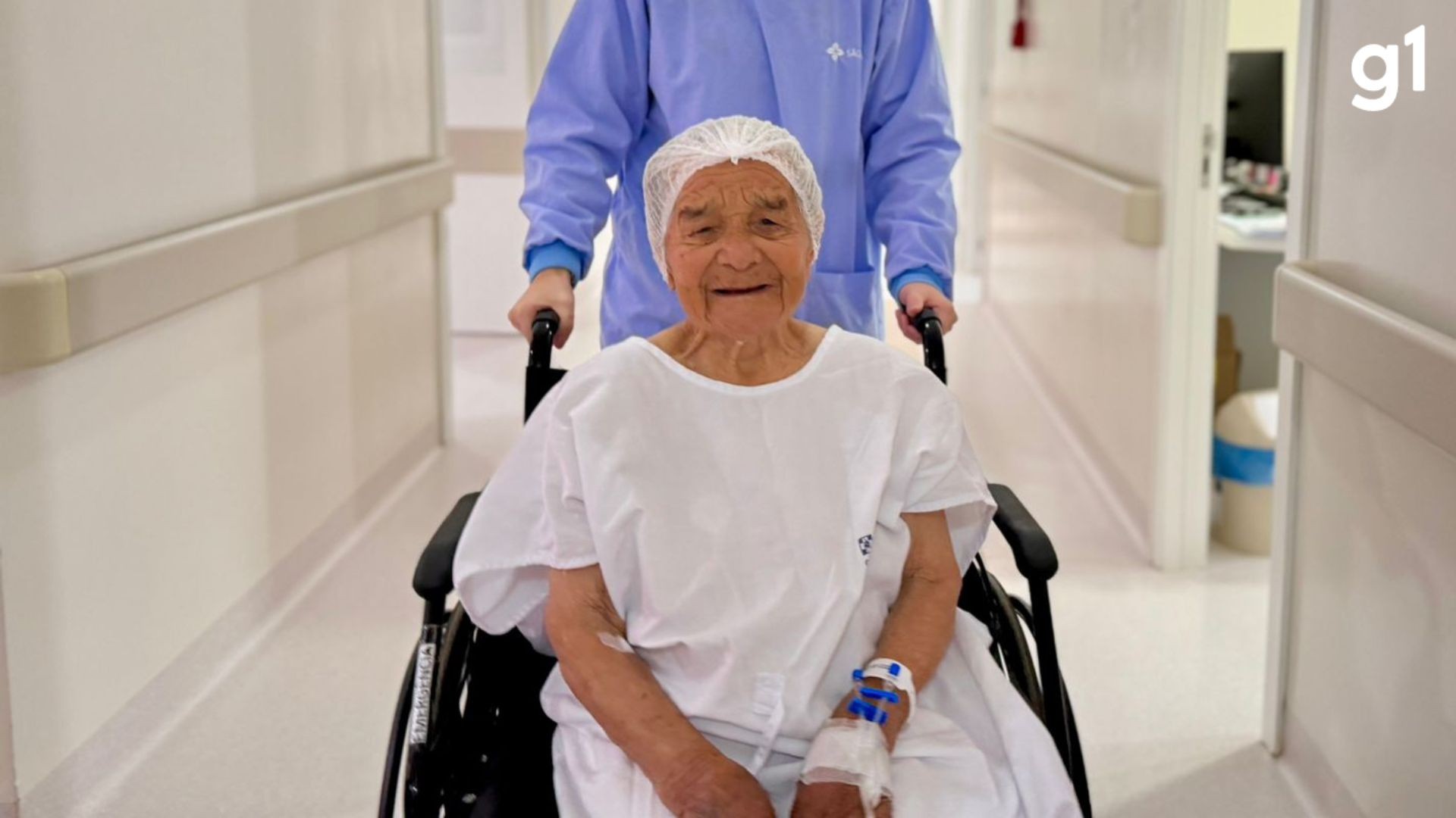 Idosa que fez 1ª cirurgia aos 103 anos chegou ao hospital sorrindo e já se recupera em casa: 'Não tenho medo'