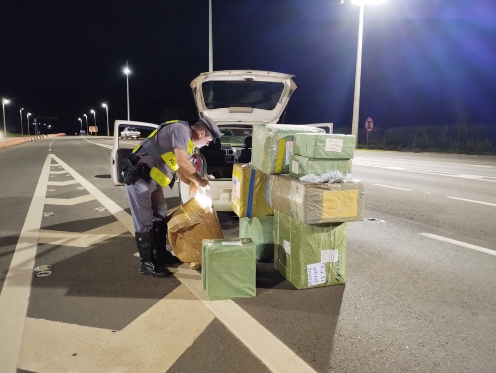 Homem foi preso em Santa Mercedes (SP) — Foto: Polícia Rodoviária