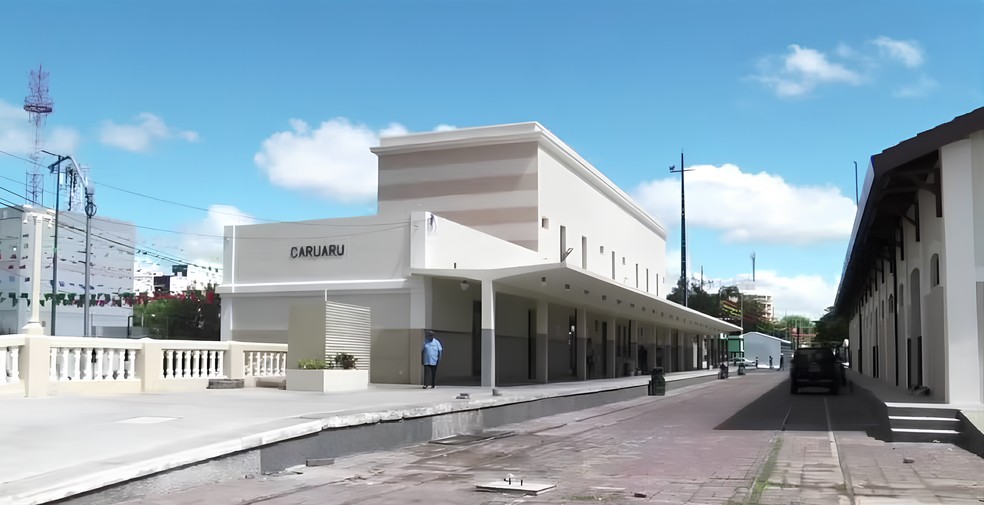 A Estação Ferroviária de Caruaru é um dos locais que ainda preservam trechos das antigas linhas férreas no município — Foto: TV Asa Branca