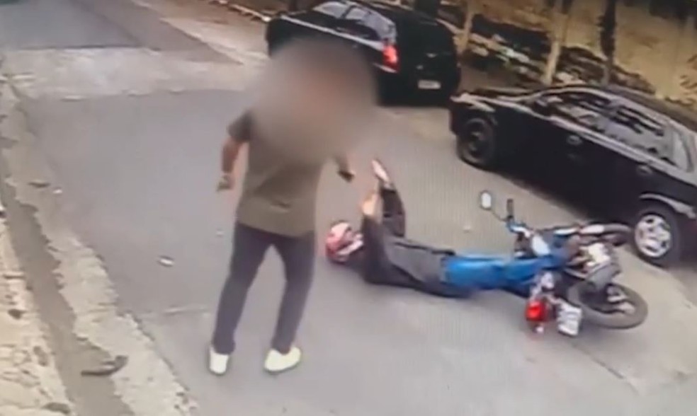 PM de folga reage a tentativa de assalto e atira em criminoso — Foto: Reprodução/Rede social